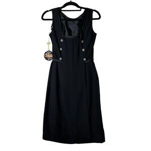 Chiara by Bloomsburg Crepe Vtg Dress Sz 11 Zip Up Front Goth Steampunk Unique